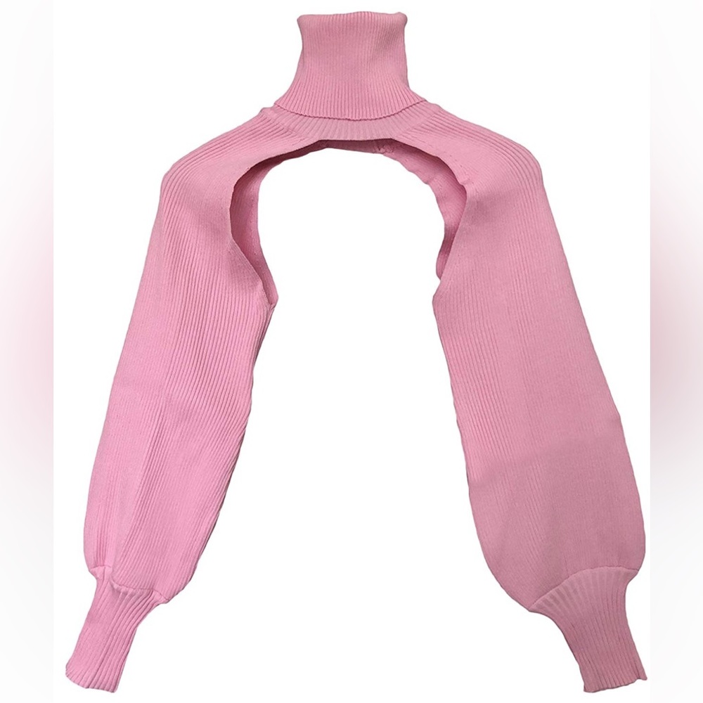 Pink Turtleneck Shrug